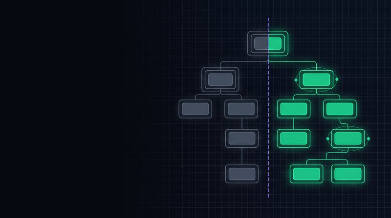 Abstract cover artwork for Modern React Patterns and Server Components, a JavaScript course