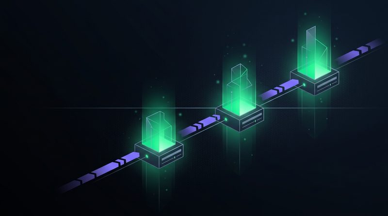 Abstract cover artwork for Serverless Patterns and Anti-Patterns, a Cloud course